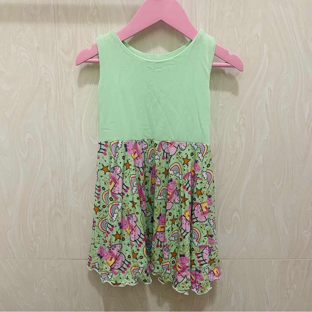 Custom bamboo twirl dress 3T peppa pig